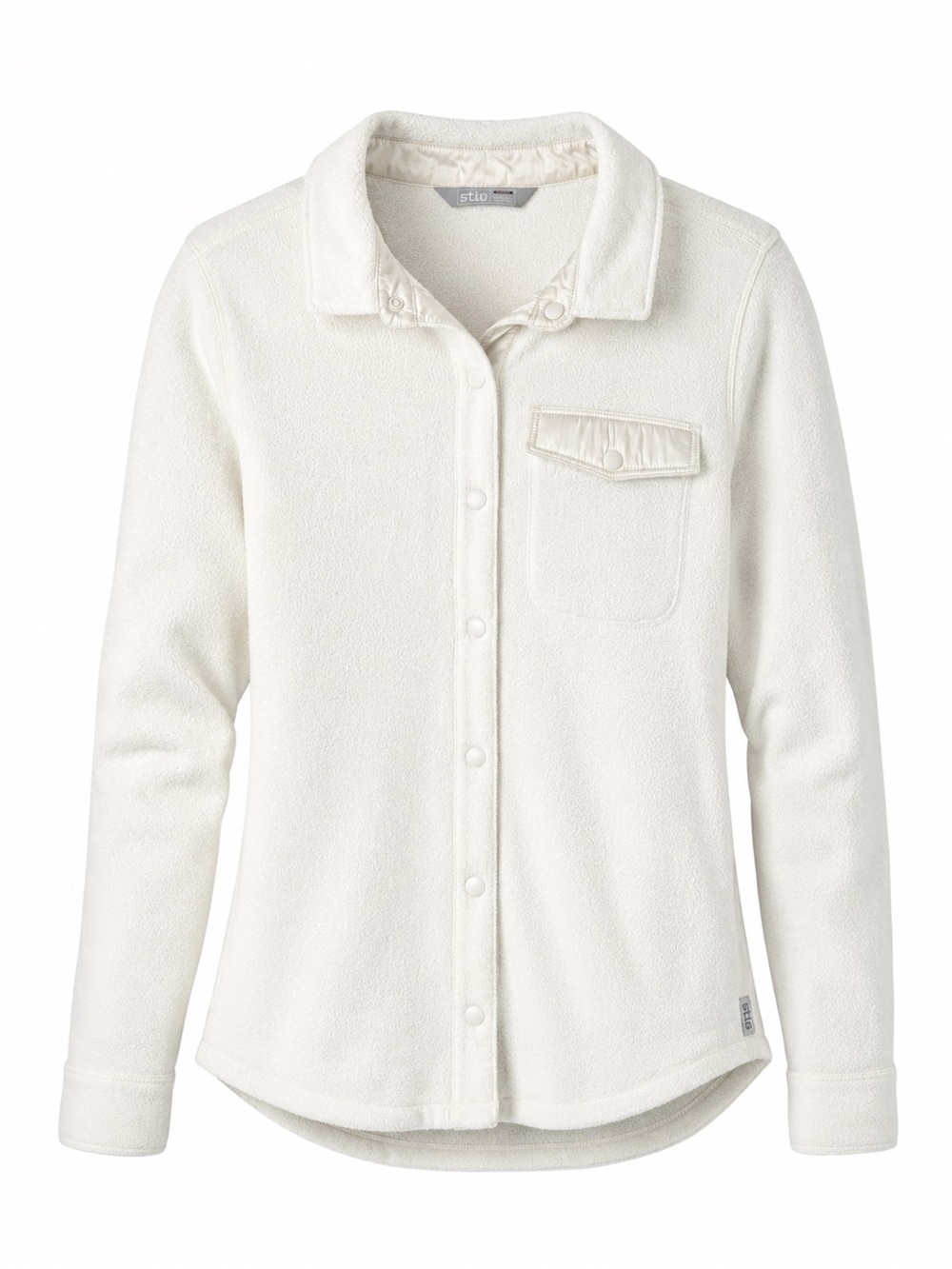 Stio Turpin Snap Shirt Jacket Mountain Goat Fleece Off White Women's Large